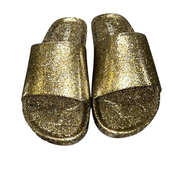 J. Crew Sparkling Gold Slide Women’s Sandals New size 8 - Picture 5 of 11